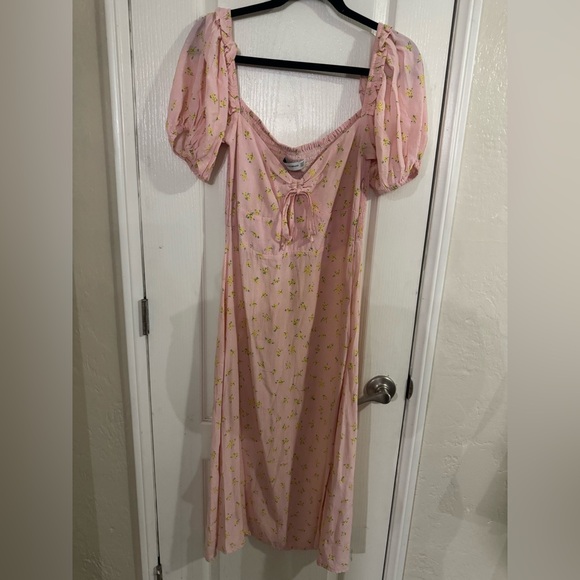 Faithfull the Brand Pink Yellow and green Floral dress - Picture 11 of 14